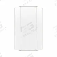 FOREMOST Shower Door: 25 1/4 in Max. Door Wd, 18 1/2 in Fixed Panel Wd, 74 in Overall Ht, Frameless (MPN CVNA0574-CL-BN). Key specifications — Brand: FOREMOST; Door Frame Finish: Brushed Nickel.