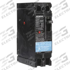 SIEMENS Molded Case Circuit Breaker: 40 A Amps, 10kA at 240V AC, Fixed, Load Side Lug, Any, ED2 (MPN ED22B040). Key specifications — Phase Connection: Any; Instantaneous Trip: Fixed; Terminal Connection: Load Side Lug; Series: ED2; Max. AIR Rating: 10kA at 240V AC.