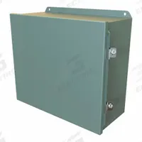 HAMMOND Electrical Enclosure: Steel, 12 in x 14 in x 6 in, NEMA 12/13/3R/4, Solid Cover, Hinged (MPN HJ12146HLP). Key specifications — Closure Method: Clamps; Brand: HAMMOND; Knockouts: Not Included.
