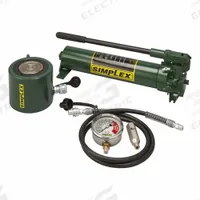 SIMPLEX Cylinder and Hand Pump Set: 100 ton Cylinder Nominal Capacity, 2 1/4 in Cylinder Stroke, P82 (MPN ST1002A). Key specifications — attr96781: GA1; attr96779: RLS1002; attr96780: P82; attr98877: SIMPLEX.