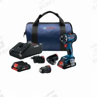 BOSCH Drill/Driver with 5-In-1 Flexiclick(R) System and (2) CORE18V(R) 4 Ah Advanced Power Battery (MPN GSR18V-800FCB24). Key specifications — attr1169525: Brushless.