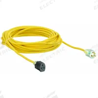 APPROVED VENDOR Extension Cord: Outdoor Use, 45 ft Lg, Outlet, 5-15P, 14/3, SJTOW, Yellow, 125V AC (MPN 4FZY6). Key specifications — Brand: APPROVED VENDOR; Temperature Rating: -58° to 194°F; NEMA Plug Configuration: 5-15P.