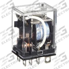 OMRON General Purpose Relay: Socket Mounted, 10 A Current Rating, 120V AC, DPDT, 8 Pins/Terminals (MPN LY2-AC110/120). Key specifications — Brand: OMRON; Base Type: Square; Mounting Style: Plug-In; Pin Shape: Flat; Electrical Connection: Quick-Connect; Manufacturer Part Number: LY2-AC110/120; Operating Current: 5 A at 24V DC (Inductive Load); Series: LY Series.