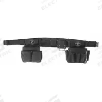 KLEIN TOOLS Tool Belt: 32 in to 36 in Waist Size, Pockets 27, Padded (MPN 5710M). Key specifications — Brand: KLEIN TOOLS; Padded: Padded; Belt Color: Black; Primary Application: Electrician.