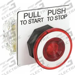 SCHNEIDER Mushroom Head Push Button: Non-Illuminated, Mushroom Head Profile, Non-Metallic, 30 mm (MPN 9001SKR9RH13). Key specifications — Brand: SCHNEIDER; Action: Maintained; Series: 9001SK; Push Button Material Type: Non-Metallic.