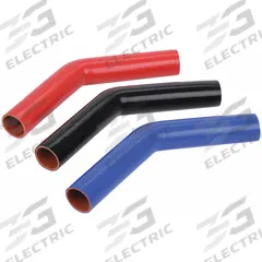 FLEXTECH Elbow Hose: 1 3/8 in Hose Inside Dia., 10 in Hose Lg, Blue, Silicone, Silicone (MPN 45-138 X 10). Key specifications — Hose Cover Material: Silicone; Hose Color: Blue; Temp. Range: -65° to 350°F; Hose Tube Material: Silicone; Brand: FLEXTECH.