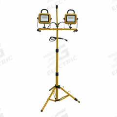 APPROVED VENDOR Tripod Job Site Light: 9,000 lm Max Brightness, LED, 1, 1 Brightness Levels, 120V AC (MPN 820DC6). Key specifications — Frame Color: Yellow; Lighting Technology: LED; Operating Voltage: 120V AC; Brand: APPROVED VENDOR; No. of Brightness Levels: 1.