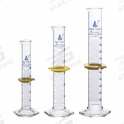 EISCO SCIENTIFIC Graduated Cylinder Set: 25 mL_50 mL_100 mL, A, To Contain (TC) - Glass Graduated Cylinder Starter Kit