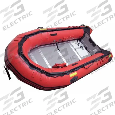 FSI Rescue Boat: 1,500 lb Load Capacity, 6 Max Passengers, Black/Red - Rescue Boats