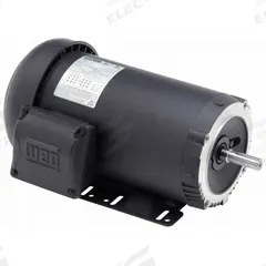 WEG General Purpose Motor: C-Face/Rigid Base Mount, Totally Enclosed Fan Cooled, 3 hp, 230/460V AC (MPN 00336ET3E56C-S). Key specifications — Brand: WEG; Nameplate Voltage @ 60 Hz: 230/460V AC; Full Load Current @ 60 Hz: 7.02/3.51 A; Nameplate RPM @ 60 Hz: 3,535 RPM; Motor Enclosure: TEFC.