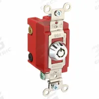 HUBBELL Wall Switch: Locking Switch, 4-Way, Maintained, Silver, 120/277V AC, 20 A (MPN HBL1224RKL). Key specifications — Illuminated: No; Voltage Rating: 120/277V AC.