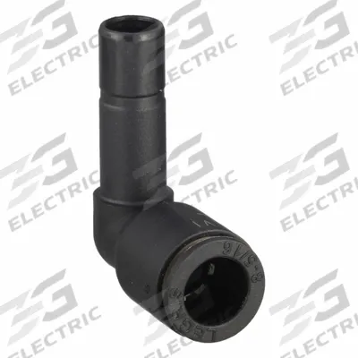LEGRIS Push-Fit Elbow Fitting: 1/8 in OD x 1/8 in OD Size, Push-to-Connect x Push-to-Connect - Nylon & Nickel-Plated Brass Tube Fittings