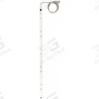 HUBBELL WIRING DEVICE-KELLEMS Outlet Strip: 10 Outlets, 6 ft Cord Lg, 20 A Current, White, 5-20P (MPN PT205112P). Key specifications — Brand: HUBBELL WIRING DEVICE-KELLEMS; Mounting Style: Screw.