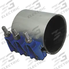 SMITH-BLAIR Repair Clamp: For 4 in Pipe, 7.5 in Overall Lg, 304 Stainless Steel (MPN 22600045007000). Key specifications — Brand: SMITH-BLAIR; Bolt Material: Steel; Maximum Operating Pressure: 150 psi; Maximum Vacuum Pressure: 10 psi; Gasket Material: Nitrile Rubber.
