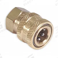 MI-T-M Quick Connect Socket: Mfr Part # 17-0001, Brass, 1/4 in Overall Dia. Key specifications — Compatible with Manufacturer Model Number: Series 4004; Product Type: Quick Connect Socket; Manufacturer Part Number: 17-0001.