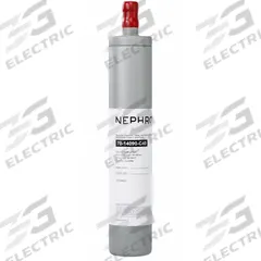 NEPHROS Quick-Connect Water Filter: 1 micron, 2 gpm, 14 3/4 in Overall Ht, 3 in Overall Dia (MPN 70-14090-C40). Key specifications — Product Type: Quick-Connect Water Filter; Filter Media: Carbon; Brand: NEPHROS; Reduces: Class 1 Particulate.