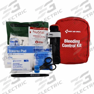 FIRST AID ONLY Bleeding Control Kit: Plastic Bag, 1 People Served - Bleeding Control Kits