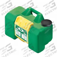 HAWS Eyewash Station: Gravity-Fed, 9 gal Cap, Eyes, Water Preservative, Media Sold Separately, Green (MPN 7501). Key specifications — Standards: ANSI Z358.1; Refill Type: Bottle; Activation: Pull Tray; Included Media: Media Sold Separately; Brand: HAWS; Contents: Sold Separately.