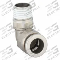 SMC Push-Fit Elbow Fitting: 10 mm OD x 1/4 in OD Size, Push-to-Connect x BSPT, Stainless Steel (MPN KQG2L10-02S). Key specifications — Brand: SMC; Thread Size A: 1/4".