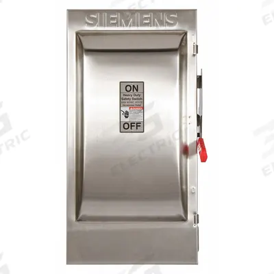 Siemens Safety Switch: Fusible, 200 A, Three Phase, 600V AC, 304 Stainless Steel - Fusible Safety Switches