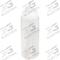 CRESTWARE Squeeze Bottle: 24 fl oz Capacity, 2 7/8 in Opening Dia, 9 1/4 in Overall Ht, Clear (MPN SB24CW). Key specifications — Dishwasher Safe: No; Brand: CRESTWARE; Color: Clear.