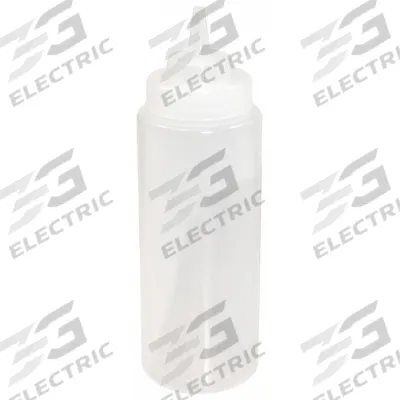 CRESTWARE Squeeze Bottle: 24 fl oz Capacity, 2 7/8 in Opening Dia, 9 1/4 in Overall Ht - Standard Squeeze Bottles