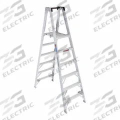 WERNER Twin Platform Stepladder: 6 ft Ladder Size, Aluminum, 300 lb Load Capacity, 36 lb Wt (MPN PT376). Key specifications — attr1049013: WERNER; attr1049017: Guard Rail.