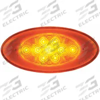 MAXXIMA Side Turn/Side Marker: Marker Light, LED, Oval, Surface Mount, Amber, Hole, Blunt Cut Wires (MPN M63122Y). Key specifications — Lens Color: Amber; Brand: MAXXIMA; Electrical Connection: Blunt Cut Wires; Lighting Technology: LED; Mount Type: Hole; SAE Lens Code: P3.