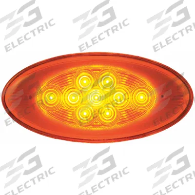 MAXXIMA Side Turn/Side Marker: Marker Light, LED, Oval, Surface Mount, Amber, Hole - Marker Lights