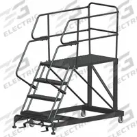 BALLYMORE Mobile Work Platform: 3.3 ft Platform Ht - Max, 36 in x 48 in, Steel, 800 lb Load Capacity (MPN SEP4-3648). Key specifications — Folding: Not Foldable; Mobility: Rolling; Brand: BALLYMORE; Color: Gray; Height Adjustability: Fixed Height; Includes Handrails: Handrails Included; Locking Mechanism: Foot-Activated Step Lock; Handrails: Includes Handrails.
