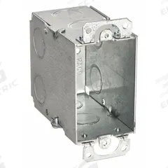 RACO Electrical Box: Steel, Steel Material & Nominal Size, 1 Gangs, 3 1/2 in Box Dp, 2 in Box Wd (MPN 590). Key specifications — Brand: RACO; Bracket Style: Without Bracket; Clamp Style: Without Clamps.