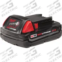 MILWAUKEE Battery: M18™, 2 Ah, Battery Included, 18V DC (MPN 48-11-1820). Key specifications — attr1278107: Not Oil-Resistant.