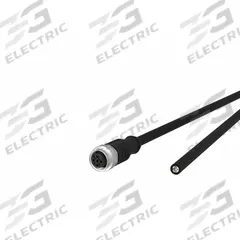Sensor Cable: M12 Male Straight X Free End, 4 Pins, Black, PUR, 5 m Cable Lg, 4 A Max Current (A) (MPN 142MCA20050). Key specifications — Cable Jacket Color: Black; End 1 Gender: Male; End 1 Mounting Orientation: Straight; End 2 Connection Type: Free End; IP Rating: IP6X; Brand: METZ CONNECT; Wire Size: 22 AWG/42 AWG; Cable Jacket Material: PUR.