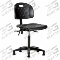 Ergonomic Chair: Polyurethane, Armless, Ht Range 19 3/4 in to 27 1/2 in, 18 in Seat Wd, 0 Casters (MPN BR-HPMBCH-RG-T0-A0-NF-RG-BLK). Key specifications — Foot Support: No; Back Tilt Backward: 13.5°; Back Tilt Forward: 10.5°; Base Material: Nylon; Brand: APPROVED VENDOR; Product Type: Ergonomic Chair; ESD-Safe: Not ESD Safe.