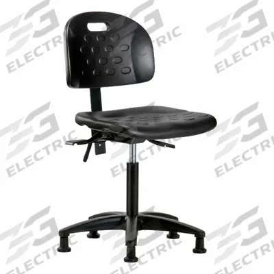APPROVED VENDOR Ergonomic Chair: Polyurethane, Armless, Ht Range 19 3/4 in to 27 1/2 in - Polyurethane Lab Chairs