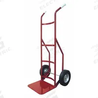 DAYTON General Purpose Hand Truck: 800 lb, Dual-Handle Handle, Red, Steel, Pneumatic, 10 in Wheel (MPN 21U669). Key specifications — Brand: DAYTON; Color: Red.