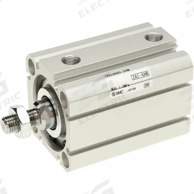 SMC Compact Cylinder: 63 mm Bore Dia, 40 mm Stroke Lg, Tapped Hole/Through Hole Mounting - Through Hole Mount Compact Cylinders