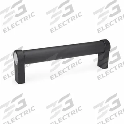 JW WINCO Pull Handle: Threaded Holes, Rear-Mount, 8 in Mounting Hole Center to Center - Load-Rated Straight-Leg Tubular Pull Handles