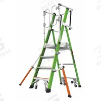LITTLE GIANT Stepladder: 4 ft Ladder Size, Fiberglass, 375 lb Load Capacity, 54 lb Wt, 21 in x 18 in (MPN 19704-146). Key specifications — attr1049468: Fiberglass; attr1049456: LITTLE GIANT; attr1049460: Outriggers.