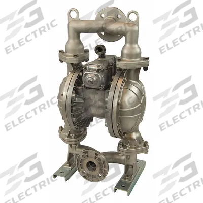 Dayton Double Diaphragm Pump: 316 Stainless Steel Body, 2 in, Flange Connection - Stainless Steel Housing AODD Pumps