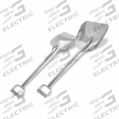 SANI-LAV Stainless Steel Shovel: Silver, 15 1/2 in Blade Lg, 11 1/2 in Blade Wd - Standard Stainless Steel Hygienic Shovels