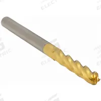 APPROVED VENDOR Ball End Mill: Carbide, TiN Coated, 4 Flute, 1/4" Mill Dia, 1-1/2" LOC, 6" OAL (MPN 229-001026A)