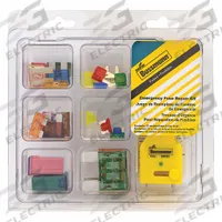 BUSSMANN Fuse Kit: Includes Series ATC/ATM/ATM-LP/FMX/MAX, Automotive Fuses, 3 A – 40 A Range (MPN No.24). Key specifications — Fuse Series Included: ATC; Tool Included: Fuse Tester/Puller; Brand: BUSSMANN; Tools Included: Fuse Tester/Puller Combination.