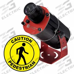 LASERGLOW TECHNOLOGIES Fixed Image Projector: Projector, Lens and Image Template, Caution Pedestrian (MPN HSV8F062X). Key specifications — Brand: LASERGLOW TECHNOLOGIES; Includes: Mounting Brackets; Watts: 80 W; Legend/Background Color: Caution Pedestrian; Manufacturer Part Number: HSV8F062X; Product Type: Projector, Lens and Image Template.