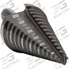 MILWAUKEE Step Drill Bit: 6 mm to 35 mm, Black Oxide HSS, 3-Flats Shank (MPN 48-89-9335). Key specifications — attr1234936: Not Impact Rated.