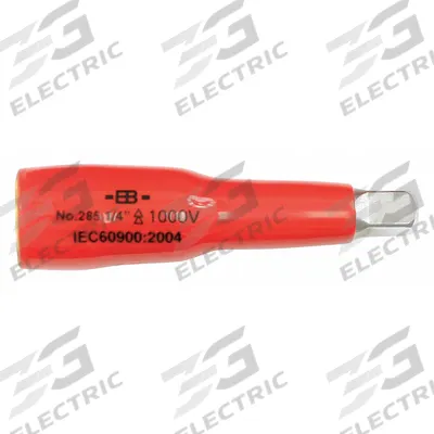 WIHA Socket Extension: 1/4 in Input Drive Size, 1/4 in Output Drive Size, 50 mm Overall Lg - Insulated Hand Socket Extensions