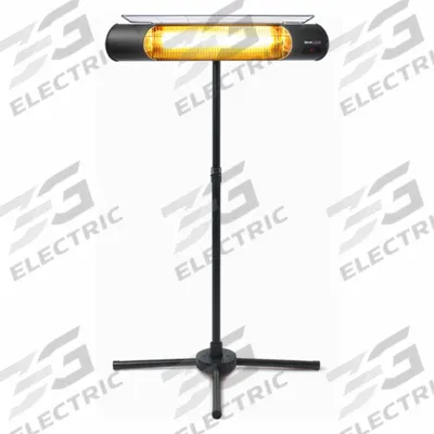 HEATMATE Electric Infrared Heater: 1200 W Watt Output, 120V AC, 180° Beam Pattern - Portable Infrared Radiant Electric Jobsite & Garage Heaters