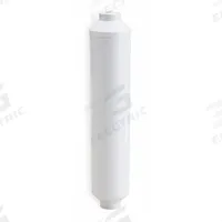 PENTAIR/PENTEK Inline Water Filter: 5 micron, 1 gpm, 10 in Overall Ht, 2 in Overall Dia (MPN 255575-75). Key specifications — Product Type: Inline Water Filter; Filter Media: Resin; Brand: PENTAIR/PENTEK; Reduces: Rust.