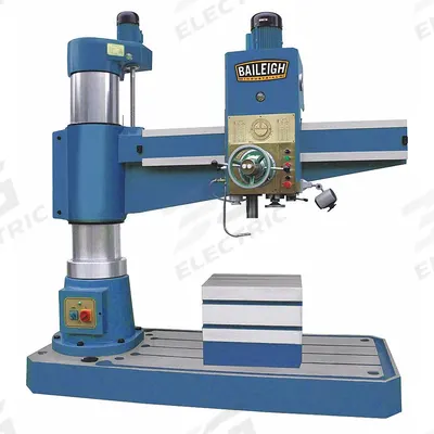 BAILEIGH INDUSTRIAL Radial Floor Drill Press: Geared Head, 220V AC, Variable Speed - Floor Stand Radial Drill Presses with Power Downfeed