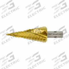 HOLEMAKER TECHNOLOGY Step Cone Drill Bit: 3/16" to 1/2", TiN-Coated HSS, Impact Rated, Hex Shank (MPN 505030-0010). Key specifications — attr1234925: HOLEMAKER TECHNOLOGY; attr1234936: Impact Rated.